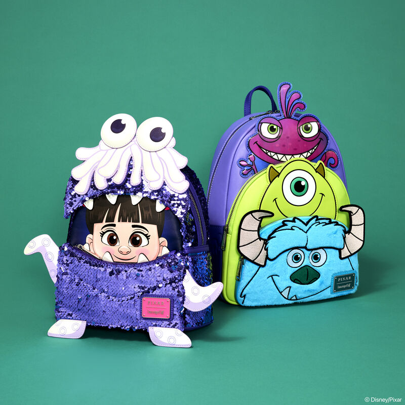 Monsters, Inc. Sulley, Mike, & Randall Triple Pocket Mini Backpack, , hi-res view 4